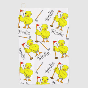 Birdie Golfer Chick Golf Towel