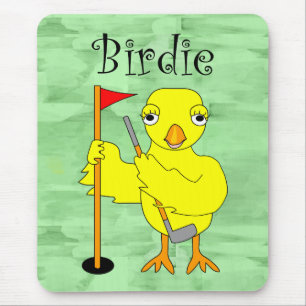 Birdie Golfer Chick Mouse Pad