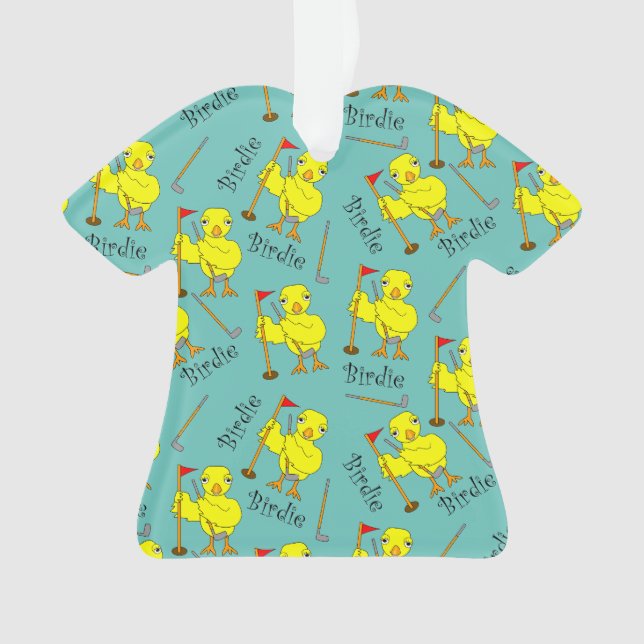 Birdie Golfer Chick Ornament (Front)