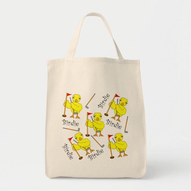 Birdie Golfer Chick Tote Bag (Front)