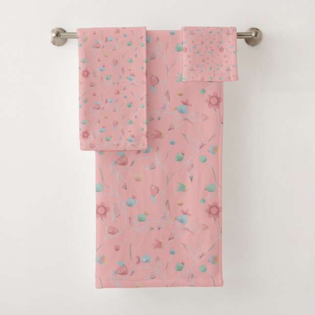 Birdie Pink Towel (Insitu)