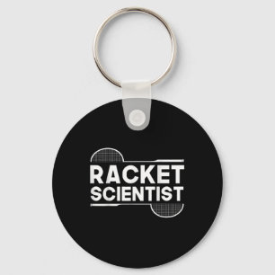 Birdie Shuttle Racket Scientist Badminton Keychain