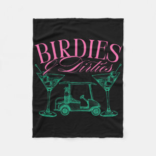 Birdies And Dirties Golf Birthday Dirty Martini Ta Fleece Blanket