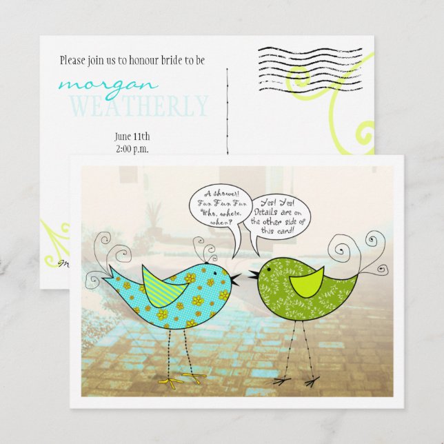 Birdies Shower Invitation (Front/Back)