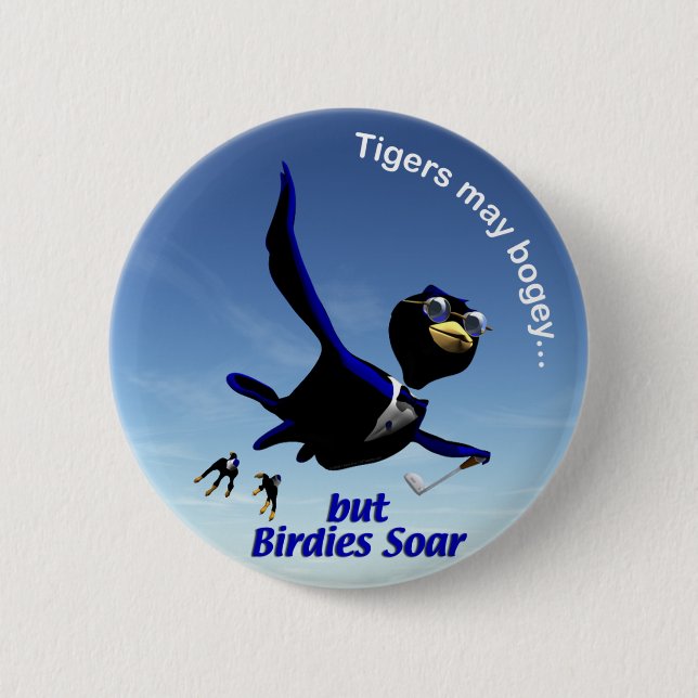 Birdies Soar 2 Inch Round Button (Front)