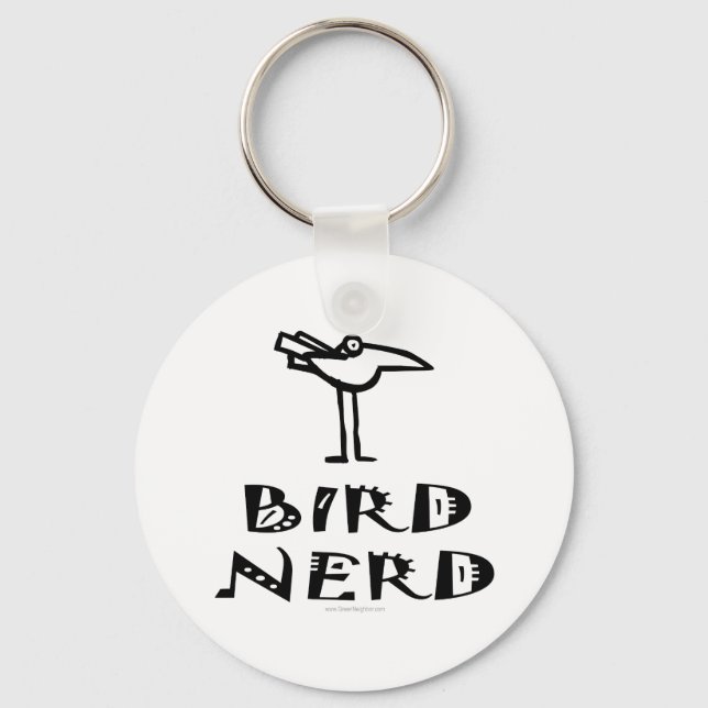 Birding, Birdwatching, Ornithology Keychain (Front)