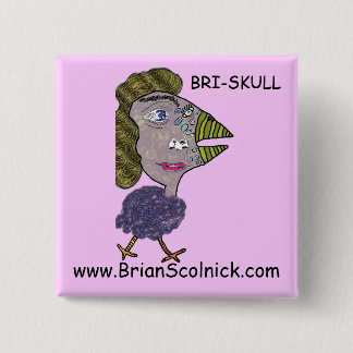 birdlady 2 inch square button