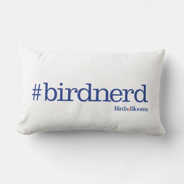 #birdnerd lumbar pillow (Front)