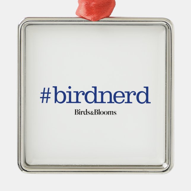 #birdnerd metal ornament (Front)