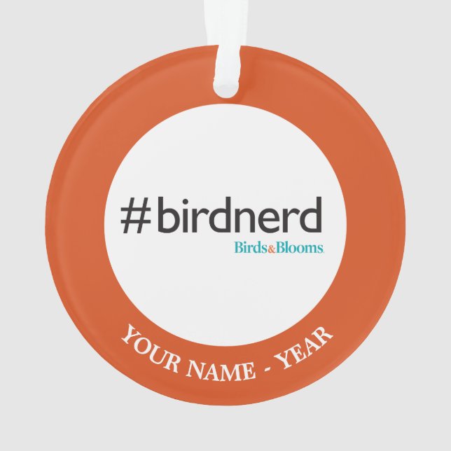 #BirdNerd Ornament (Back)