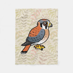 Birdorable American Kestrel Fleece Blanket