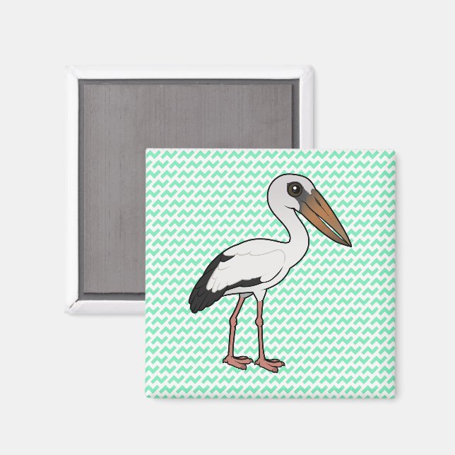 Birdorable Asian Openbill Magnet (Front/Back)