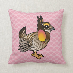 Birdorable Attwater's Prairie Chicken Throw Pillow