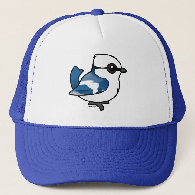 Birdorable Azure Tit Trucker Hat (Front)