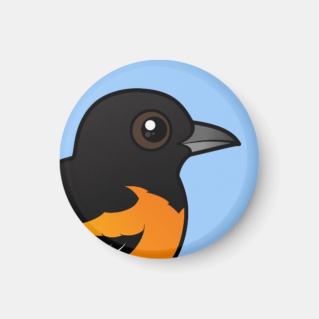 Birdorable Baltimore Oriole Magnet (Front)