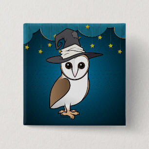Birdorable Barn Owl Witch 2 Inch Square Button
