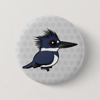 Birdorable Belted Kingfisher (male) 2 Inch Round Button