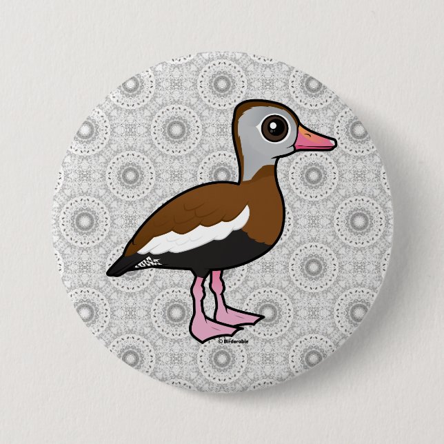 Birdorable Black-bellied Whistling Duck 3 Inch Round Button (Front)