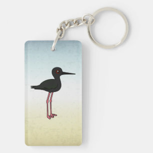 Birdorable Black Stilt Keychain