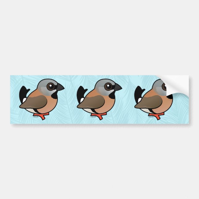 Birdorable Black-throated Finch Bumper Sticker (Front)