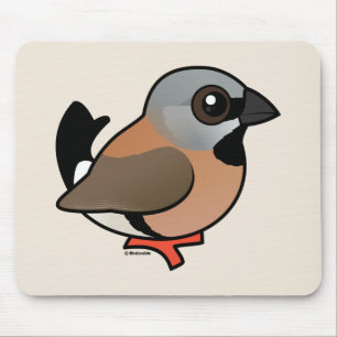 Birdorable Black-throated Finch Mouse Pad