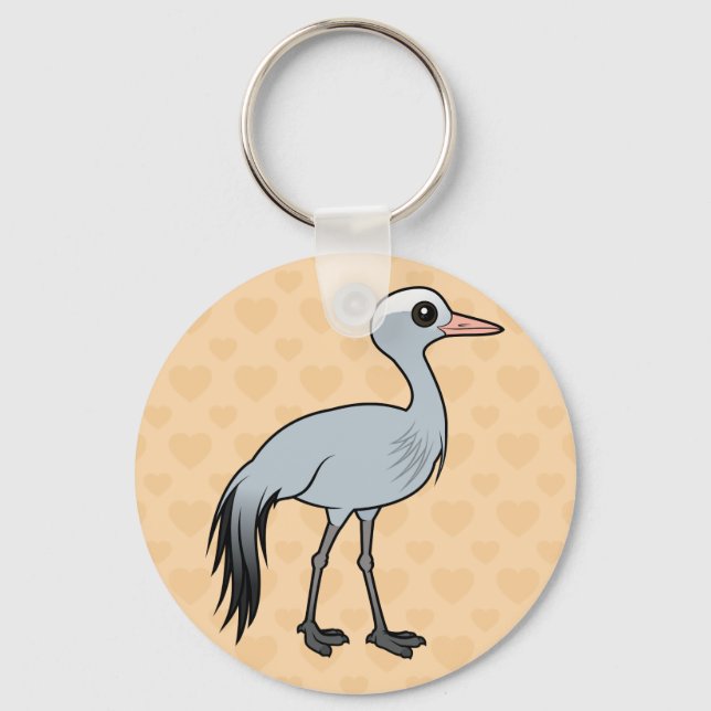 Birdorable Blue Crane Keychain (Front)