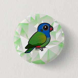 Birdorable Blue-headed Pionus 1 Inch Round Button