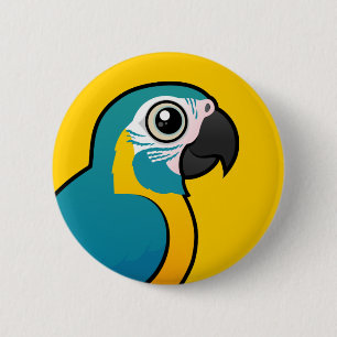 Birdorable Blue-throated Macaw 2 Inch Round Button