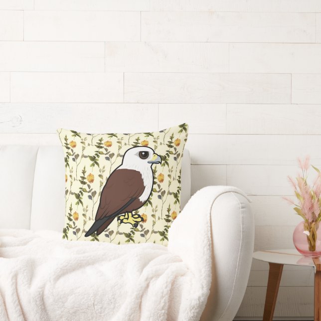 Birdorable Brahminy Kite Throw Pillow (Couch)