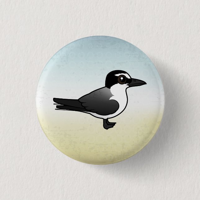 Birdorable Bridled Tern 1 Inch Round Button (Front)