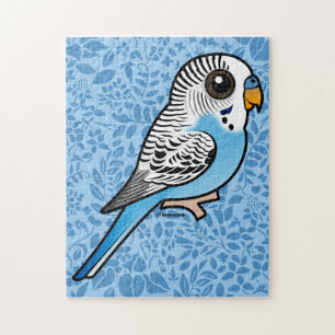 Birdorable Budgie Blue Jigsaw Puzzle