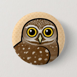 Birdorable Burrowing Owl 2 Inch Round Button