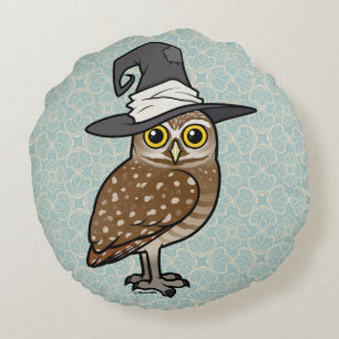 Birdorable Burrowing Owl Witch Round Pillow
