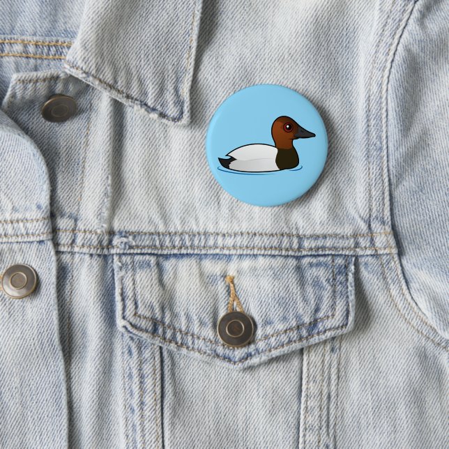 Birdorable Canvasback 2 Inch Round Button (In Situ)