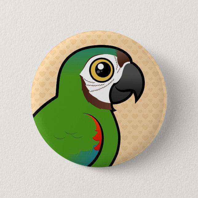 Birdorable Chestnut-fronted Macaw 2 Inch Round Button (Front)