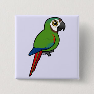 Birdorable Chestnut-fronted Macaw 2 Inch Square Button