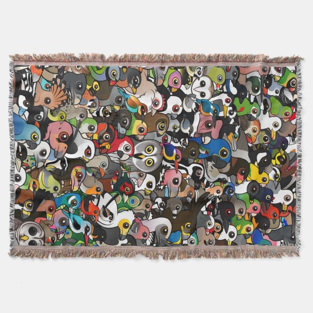 Birdorable Crowd Throw Blanket (Front)