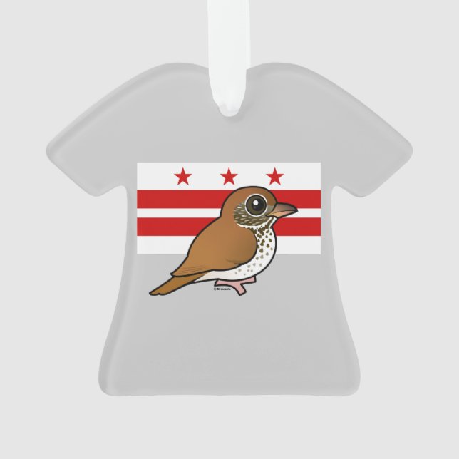 Birdorable de Washington, C.C : Grive en bois (dos)