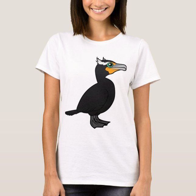 Birdorable Double-crested Cormorant T-Shirt (Front)