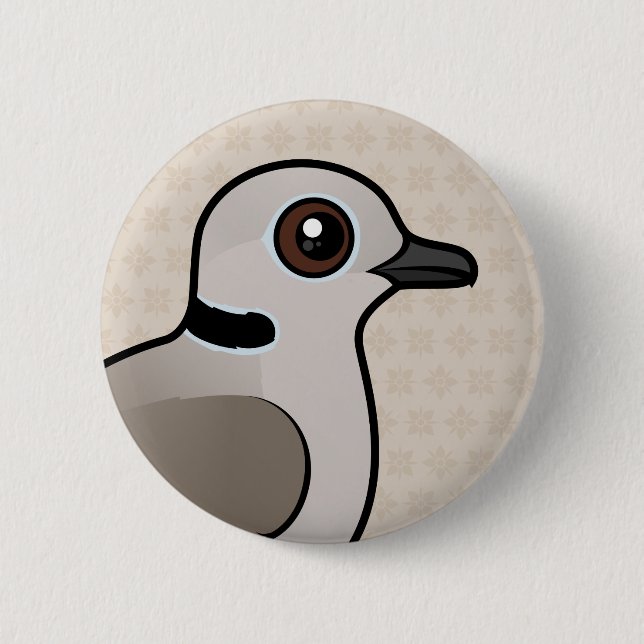 Birdorable Eurasian Collared Dove 2 Inch Round Button (Front)
