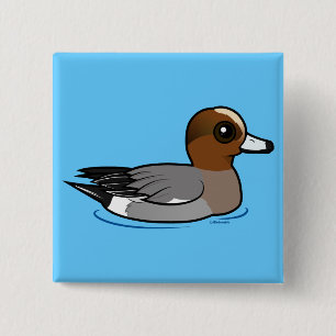 Birdorable Eurasian Wigeon 2 Inch Square Button