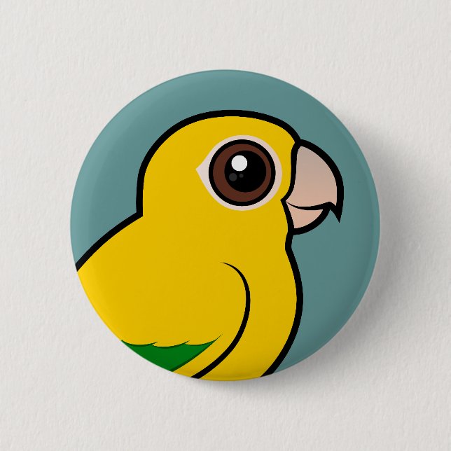 Birdorable Golden Parakeet 2 Inch Round Button (Front)