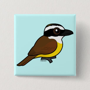 Birdorable Great Kiskadee 2 Inch Square Button