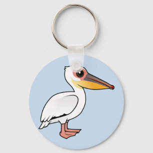 Birdorable Great White Pelican Keychain