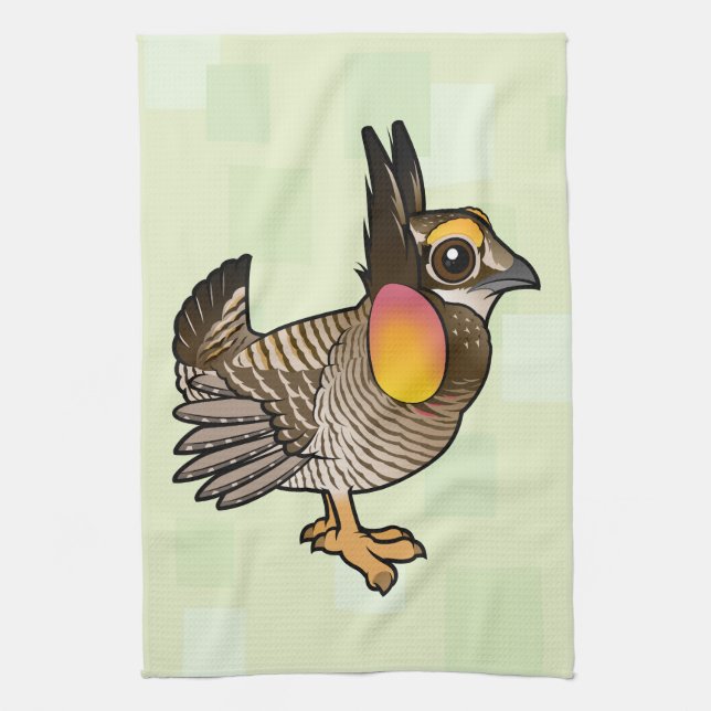 Birdorable Greater Prairie-Chicken Kitchen Towel (Vertical)