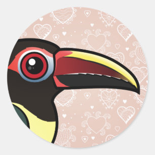 Birdorable Green Aracari Classic Round Sticker