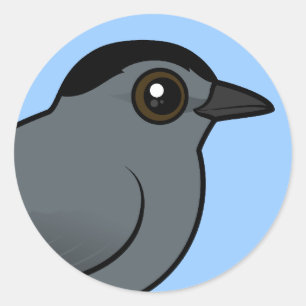 Birdorable Grey Catbird Classic Round Sticker