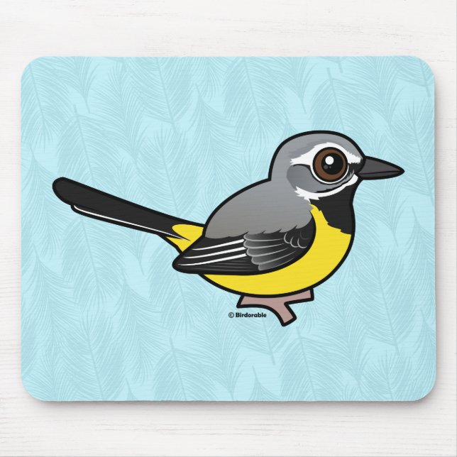 Birdorable Grey Wagtail Mouse Pad (Front)