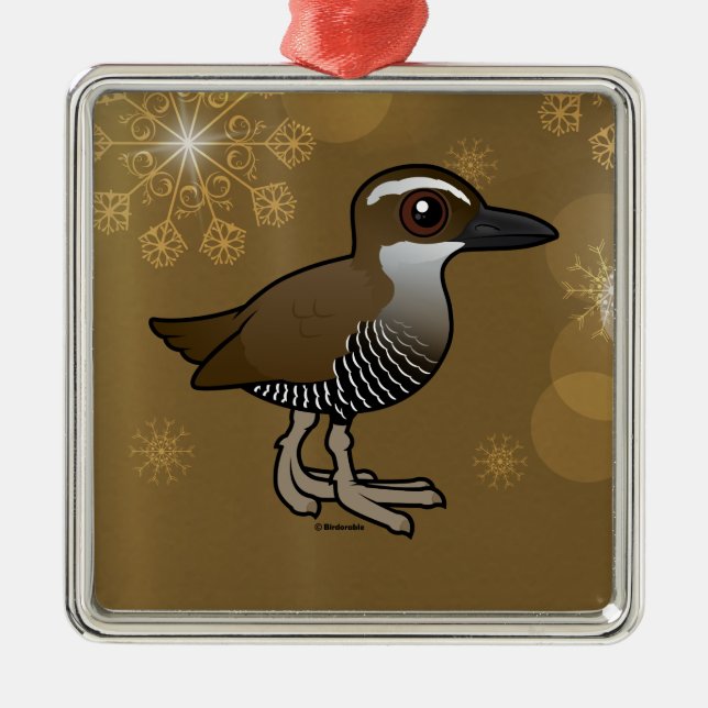 Birdorable Guam Rail Metal Ornament (Front)