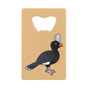 Birdorable Helmeted Curassow Credit Card Bottle Opener